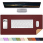 AFIING Leahter Desk Pad 47" x 17", Red,Desk Cover mat