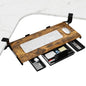 ETHU Corner Keyboard Tray Under Desk with Metal Rail, 26.8x11.8", Oak