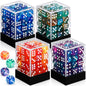 Foilswirl 144 Pcs 144 Pcs 12mm 6 Sided Mini Dice Set, Luminary Color