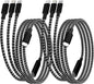 USB C Multi Charging Cable [2Pack 4FT], 3 in 1 Charging Cable Nylon Braided USB-C Multiple Charger Cord with Type-C, Micro USB and IP Port for iPhone 16/15 Series/Cell Phones and More
