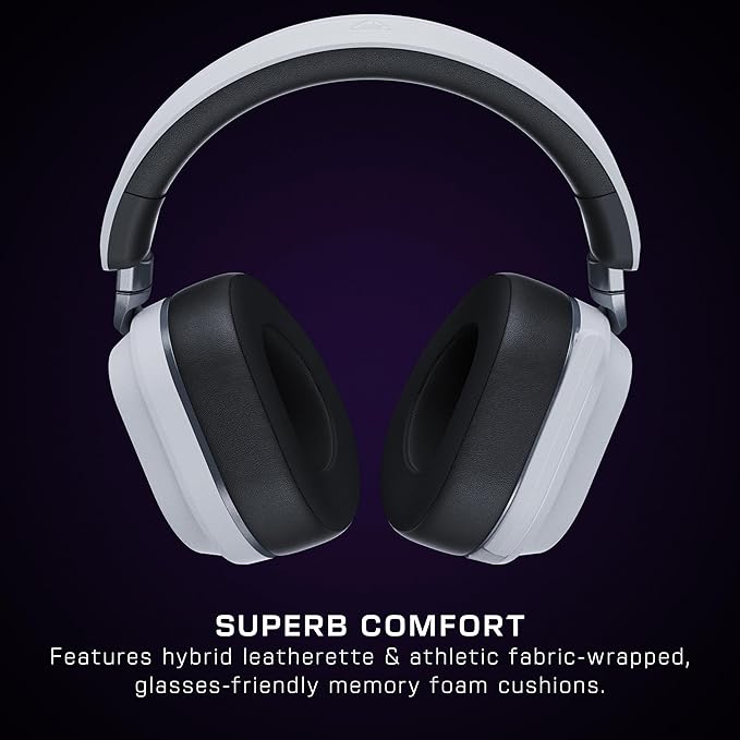 Turtle Beach Stealth 700 Gen 3 Wireless Multiplatform Amplified Gaming Headset for PS5, PS4, PC, Mobile – 60mm Drivers, AI Noise-Cancelling Mic, Bluetooth, 80-Hr Battery, Dual Transmitters – White
