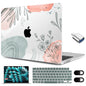 MEEgoodo for M5/M4/M3/M2 MacBook Air 15 inch Case 2026 2025 2024 2023, Case Fit Model (A3448/A3241/A3114/A2941) for MacBook Air 15.3 inch, Gold Flowers Lilies