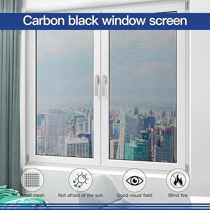 Screen Door Mesh Replacement Kit with All Tools Include Window Screens Mesh 48"x117", Screen Roller, Screen Spline, Spline Hook, Yolovit