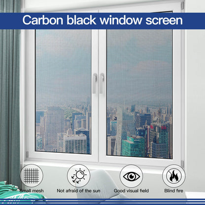 Window Screen Door Repair Kit Include Window Screens Mesh 48"x118" with All Tools in Window Screen Replacement(2pcs Screen Rollers, Screen splines, Hook, Utility Knife and Ruler), Yolovit