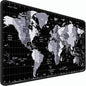 Large Mouse Pad, 31.5x15.7 inch Large Extended Computer Keyboard Mouse Mat, Water Resist Non-Slip Mousepad Rubber Base Long XXL Desk Mouse Pad for Work & Gaming, Office & Home, Grey Map