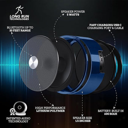 Paired Bluetooth Speakers - Surround Sound Stereo Pairing Linkable for Home TV Car
