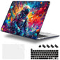 Lepeoac Case for MacBook Pro 13 inch Case M2 2022-2016 A2338 M1 A2251 A2289 A2159 A1989 A1708 A1706, Plastic Hard Shell + Keyboard Cover + Dust Plug, Astronaut