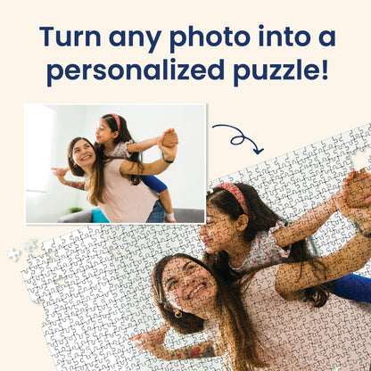 Photo Personalized Puzzle for Mother's Day | 1000 Piece, Custom Jigsaw Puzzle (Horizontal/Landscape) | 30" x 20" I See Me!