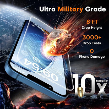 TOCOL for iPhone 13 mini Screen Protector 9H Hardness Military Grade Shatterproof HD Tempered Glass Full Coverage Easy Installation Case Friendly 2 Pack