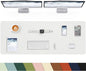 Leather Desk Pad Protector, Office Mat, Large Mouse Pad, Non-Slip Blotter, Laptop Pad, Waterproof Writing Pad for Office & Home (Ivory White, 40" x 17")
