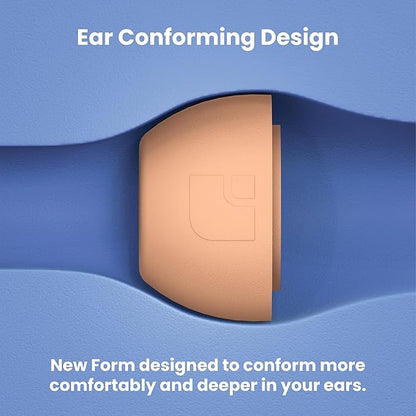Foam Masters Ultra-Premium Memory Foam Ear Tips for AirPods Pro 1st & 2nd Gen | 3 Pairs | Black Magic Ver 6.0 | Secure | Comfort | Better Noise Cancel | Replacement Buds – Peach, Small