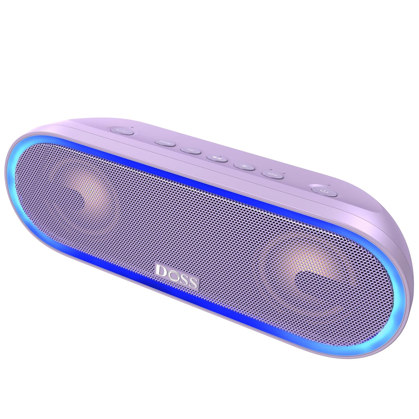 DOSS SoundBox Pro+ P300 Bluetooth Speaker, 40W Stereo Sound, Extra Bass,20H Playtime, Wireless Stereo Pairing, Beat-Driven Lights for Party, IPX6 Waterproof for Garden, Camping, Beach, Outdoor-Purple