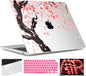 TWOLSKOO Compatible with M4 MacBook Air 15 inch Case 2025-2023 Released Model M4 A3241 M3 A3114 M2 A2941, Plastic Hard Shell & Screen Protector & Keyboard Cover & Trackpad Film, Cherry Blossoms