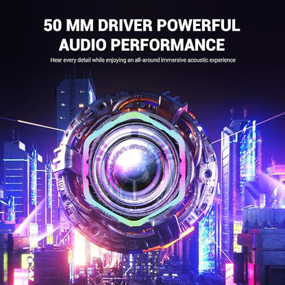 EKSA E1000 V2 Gaming Headset, PC Headset with USB C Plug, Wired Headphones with Noise Canceling Microphone, 7.1 Surround Sound, RGB Light, include USB Adapter for Computer,Mac, PS4/PS5 Console, Laptop