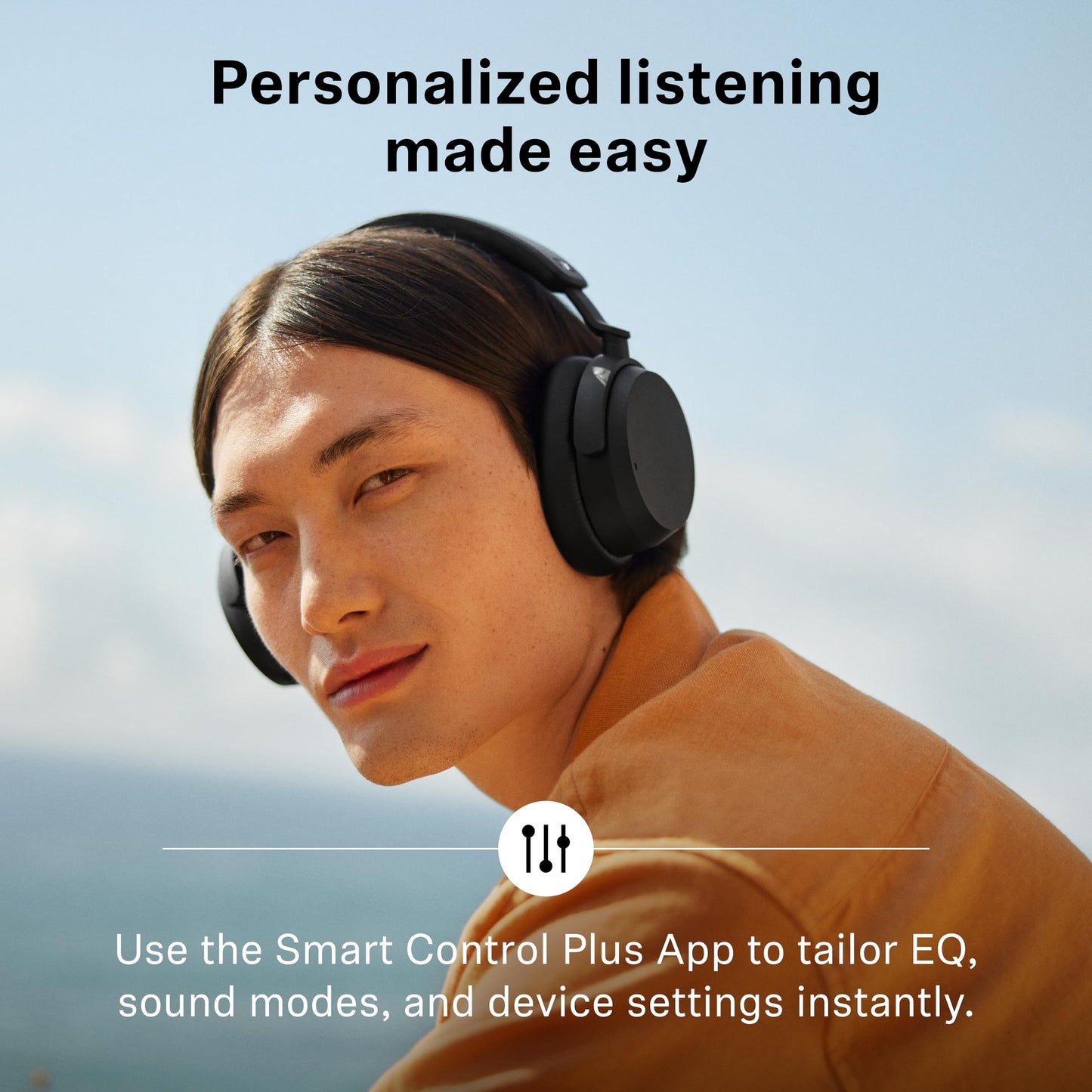 Sennheiser ACCENTUM Wireless Bluetooth Headphones, 50hr Battery, ANC, White