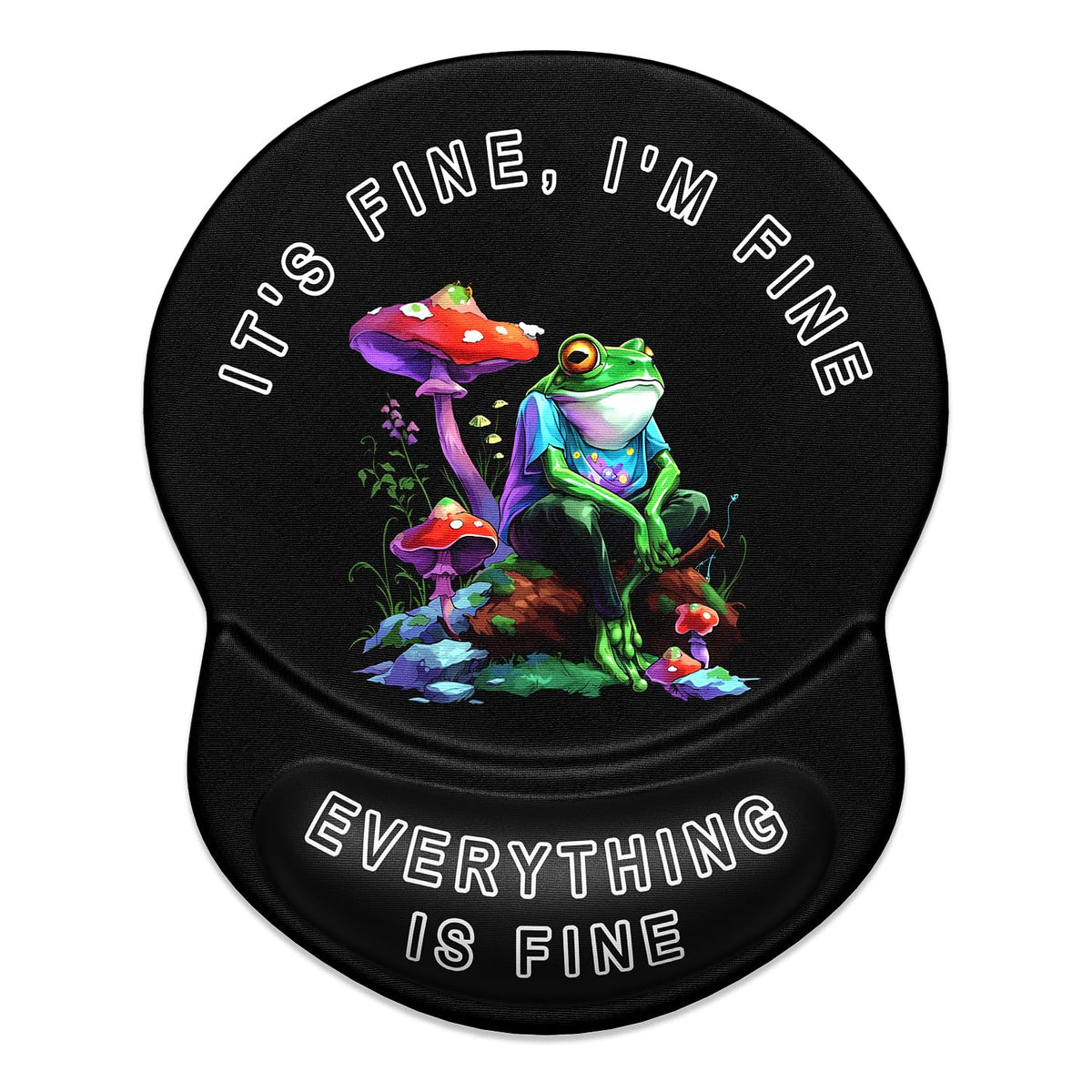 ITNRSIIET Ergonomic Mouse Pad with Gel Wrist Rest Support Non-Slip PU Base Stay Positive Work Hard and Make It Happen Inspirational Quote Cute Small Mouse Pad Pain Relief, 8.7 x 7.2 inches