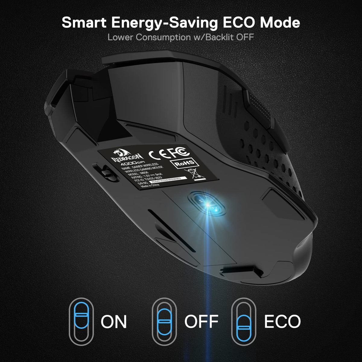 Redragon M656 Wireless Optical Gaming Mouse 4000 DPI Remapping Keys