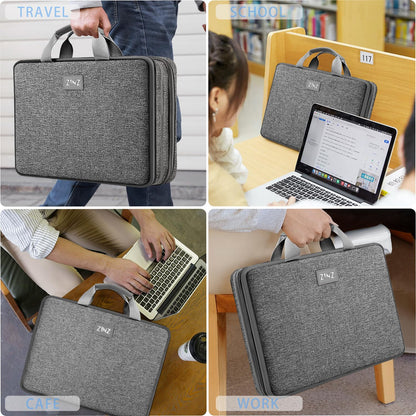 ZINZ Expandable Laptop Case 15.6 Inch Sleeve, Protective Carrying Case Compatible with MacBook Neo 16", MacBook Pro 16"/15.4", Dell XPS 16" and Most 15" 15.6" 16" Notebook，G01DG01