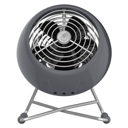 Vornado VFAN™ Mini Modern Personal Desk Fan with 2-Speed Control, Adjustable Tilt, Quiet Metal Air Circulator for Office, Bedroom, Dorm, Compact Desktop Cooling Device, Storm Gray