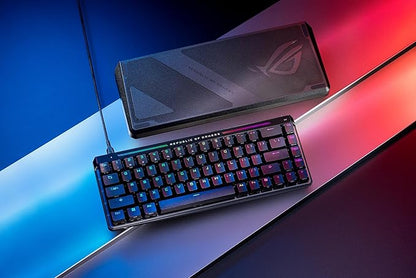 ROG Falchion Ace HFX 65% Hall Effect Gaming Keyboard – HE Magnetic Switches, Rapid Trigger, 8000 Hz Polling, Three-Layer Dampening Foam, Touch Panel, Protective Cover