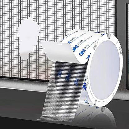 Super Strong Adhesion Screen Repair Tape Replacement Kit, Made of 3M, Screen Tape Mesh Repair for Window Screen and Screen Door Tears Holes, Grey 1.97In X 6.57Ft