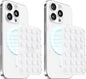 Klearlook 2PCS Magnetic Suction Phone Mount for MagSafe Case, Sticky Phone Grip Holder for iPhone, Removable Hands-Free Selfie/Video for TikTok Influencers, Women Girl Teen Gift, Transparent