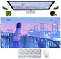 Green Cute Anime Desk Mat Kawaii Cartoon Ducks Gaming Mouse Pad XXL Large Anime Girl Gamer Mousepad Women Office Decor Desk Pad Aesthetic Lotus Leaf Laptop Keyboard Pad Computer Mat 31.5x15.75 in
