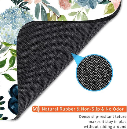 Square Mouse Pad Pretty Flowers, Personalized Premium-Textured Custom Mouse Mat Design, Washable Mousepad Cloth, Non-Slip Rubber Base Computer Mouse Pads for Wireless Mouse