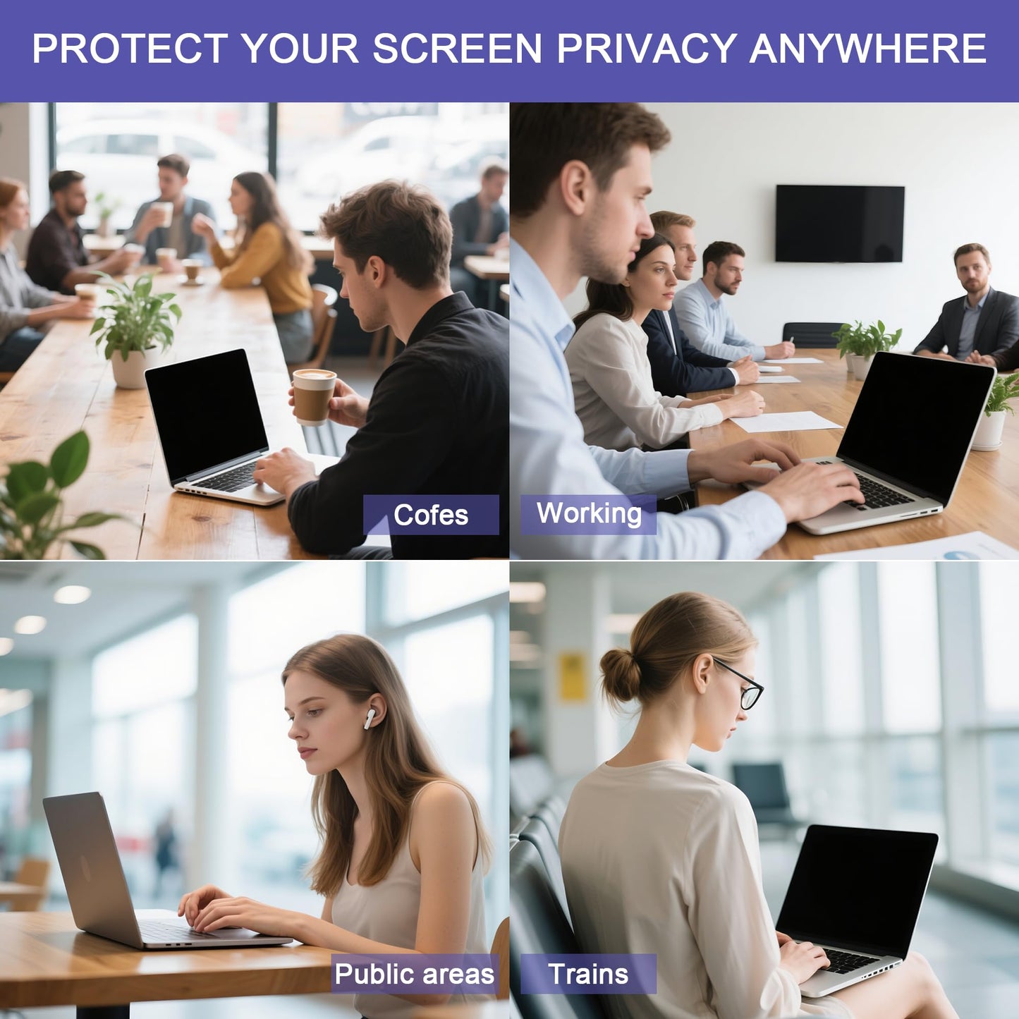 Halloive 360° Privacy Screen Protector for MacBook Pro 16 Inch (2021-2026)