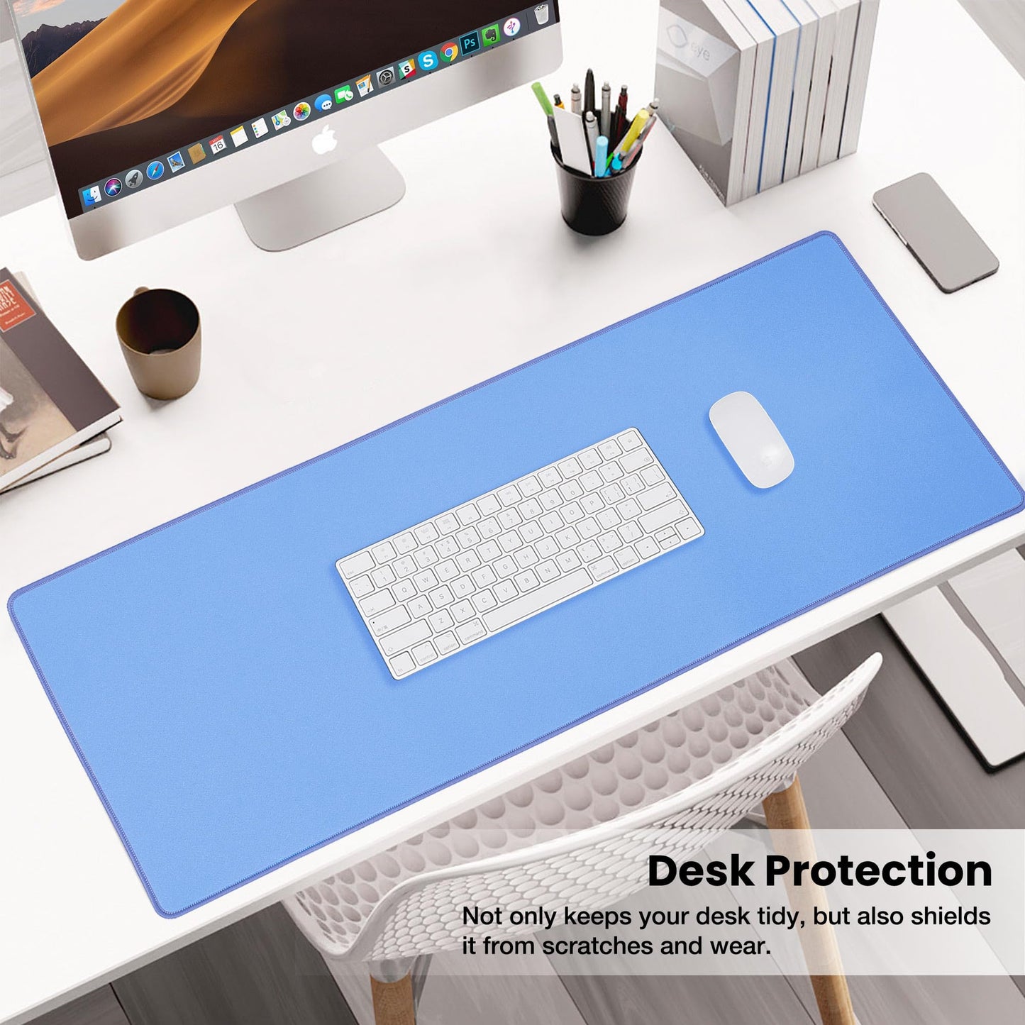 ALOANES Non-Slip Extended Mouse Pad Office&Home Desk Mat Stitched Edge
