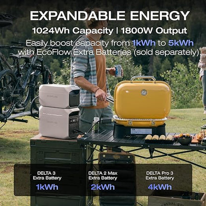 EF ECOFLOW Solar Generator DELTA 3 Plus with 400W Solar Panel (2024 New), 1000W Solar Input, LFP(LiFePO4) Battery, Portable Power Station for Home Backup Power, Camping & RVs