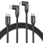 90 Degree iPhone Charging Cable [MFi Certified] Lightning Cable 10FT 2 Pack
