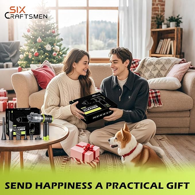 Handheld Car Vacuum with 15000PA Power, 4 in 1 Small Powerful Cordless Vacuum Cleaner & Air Duster with 2000mAh Battery, Rechargeable Portable Mini Hand Held Vacuum for Car,Home,Office,Pet Hair（Green）