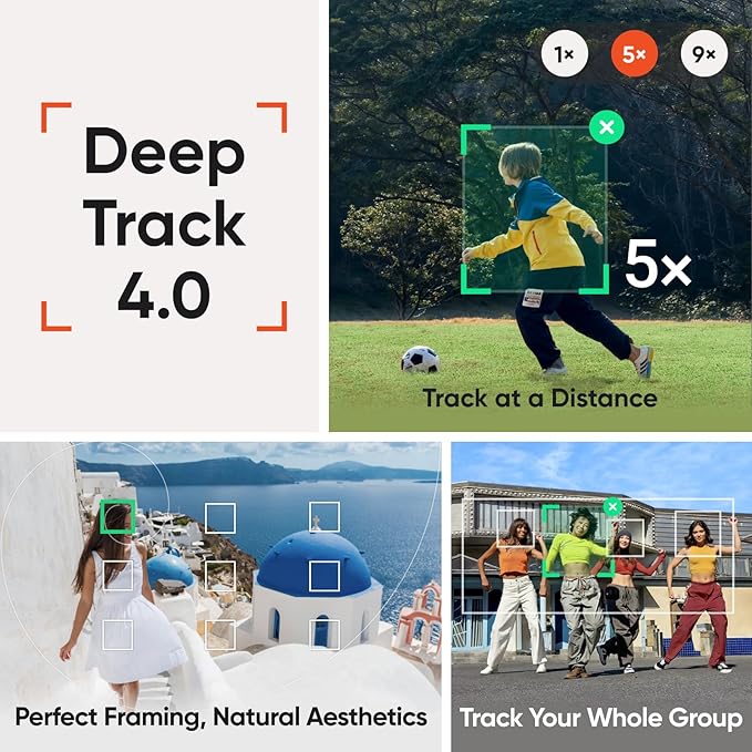 Insta360 Flow 2 Pro White - Foldable AI Phone Gimbal, Track in 200+ iOS Apps, Multi-Person & 360 Pan Tracking, Built-in Tripod/Selfie Stick, iPhone/Android Stabilizer