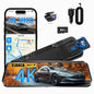 4K+2.5K Rearview Mirror Dual Dash Cam for Cars, Night Vision WiFi