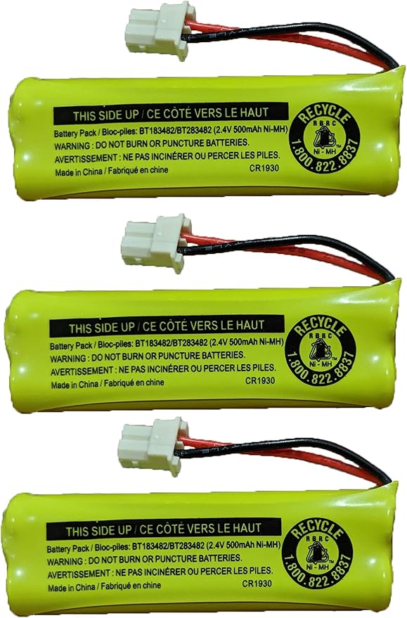 JustGreatDealz Battery BT183482 BT283482 for Vtech Cordless Telephones CS6114 CS6409 CS6419 DS6401 DS6421 DS6422 DS6423 DS6424 DS6425 DS6426 DS6472 LS6405 LS6425 LS6426 LS6475 LS6476 (3-Pack)