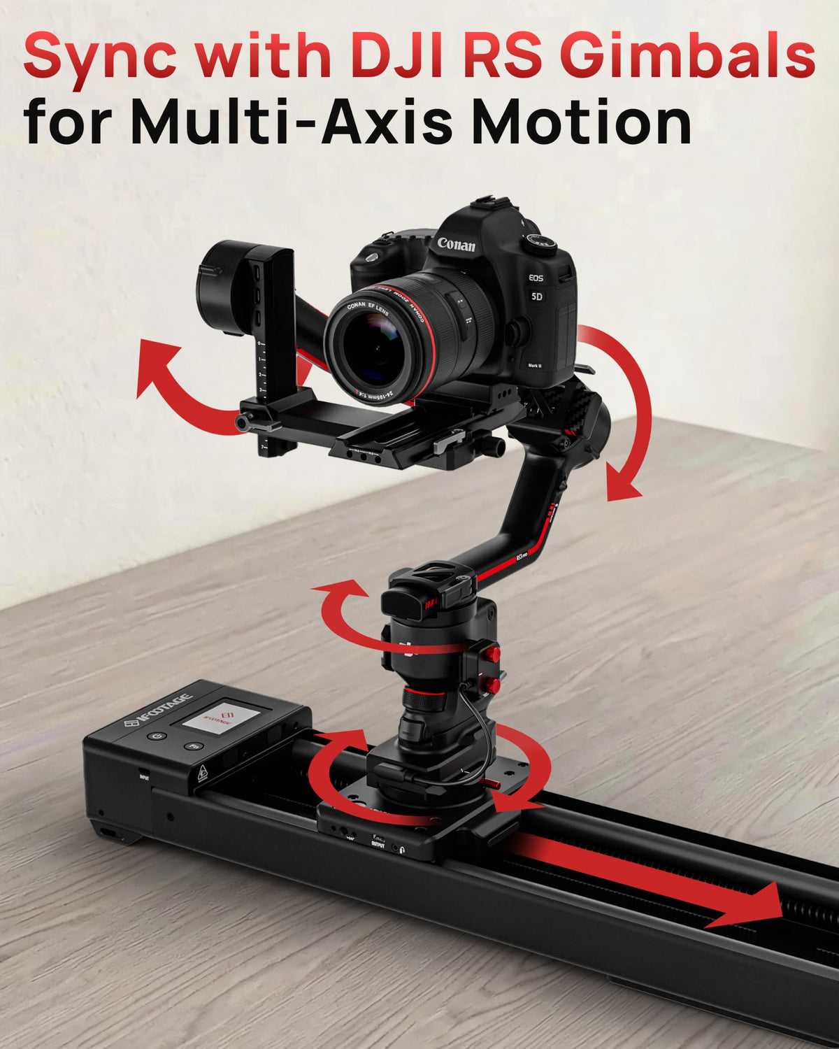 IFOOTAGE Shark Slider Nano II-660 Motorized Camera Slider (26 inch/66cm) – App & Touchscreen Control, AI Face Tracking, 360° Pan, DJI RS Compatible,7.7lb Payload, for Time Lapse & Video Production