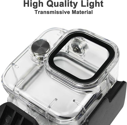 FitStill 60M/196FT Underwater Waterproof Protective Case Compatible for Go Pro HERO11 Black Mini,Monopod Floating Hand Grip Dive for Hero 11 MINI Action Camera Accessory Kit