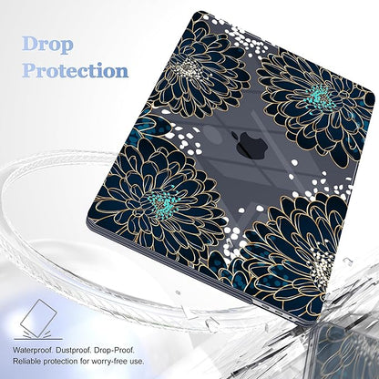 for MacBook Pro 16 inch Case 2019 2020 Release Model A2141, Plastic Hard Shell Cover with Keyboard Cover & Screen Protector for MacBook Pro 16 inch with Touch Bar & Touch ID, Luxury Floral