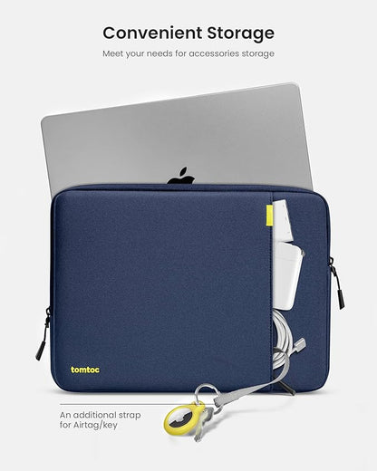 tomtoc 360° Protective Laptop Sleeve for 13-inch New MacBook Air M4/A3240 2025, M3/A3113, M2/A2681 M1/A2337 A2179 A1932, 13-inch MacBook Pro M2/A2686 M1/A2338, Water-Resistant Computer Case Bag