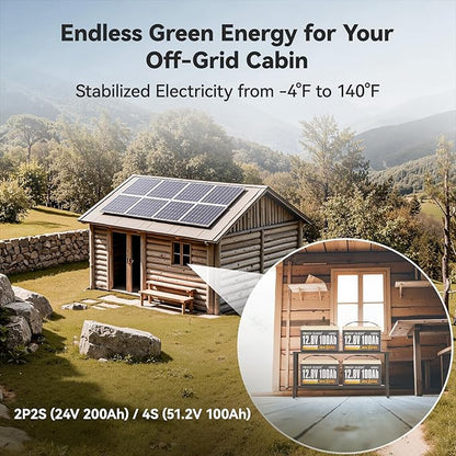 Power Queen Upgraded 12.8V 100Ah Auto-Heating Lithium Battery, Built-in 100A BMS, Low Temp Protection, Charging -4°F/-20°C, LiFePO4 Battery Up to 15000+ Cycles for RV, Off-Grid System, Trolling Motor