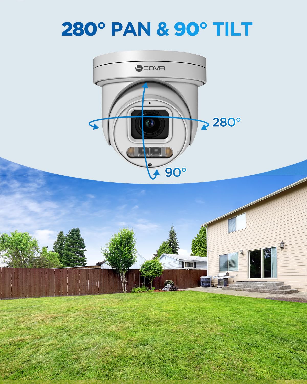 4COVR PoE PTZ Security Camera System 8 Channel 4K, 2TB HDD, LY5XCP8M0808