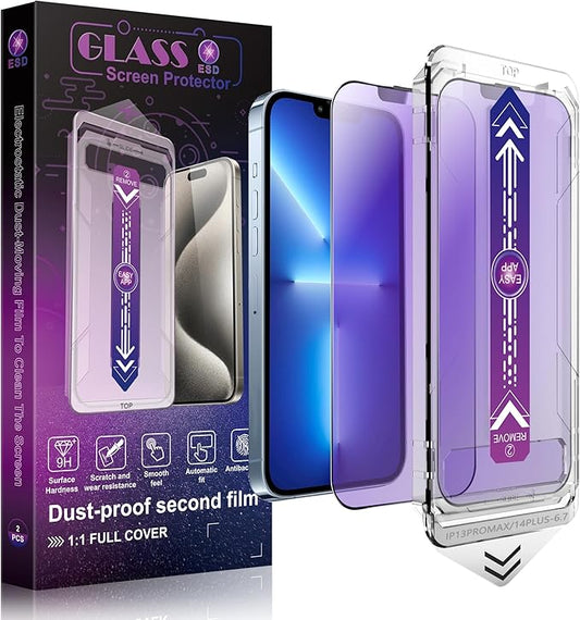 2 Pack Anti Blue Light Matte Screen Protector for iPhone 13 ProMax /14Plus