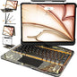 Intermerge Clear Keyboard Case for iPad Air 11" (M3/M2, 2025/2024), Air 5th/4th, Pro 11" 2022-2018, 360° Swivel Multi-Touch Trackpad, 7-Color Backlit, Pencil Holder, Type-C, Shadow Pulse