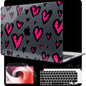 MEEgoodo for MacBook Air 13 inch Case 2021 2020 2019 2018 Released A2337 M1 A2179 A1932 with Touch ID, Plastic Hard Shell & Keyboard Cover Compatible with MacBook Air Case 13.3,Trendy Bow & Hearts