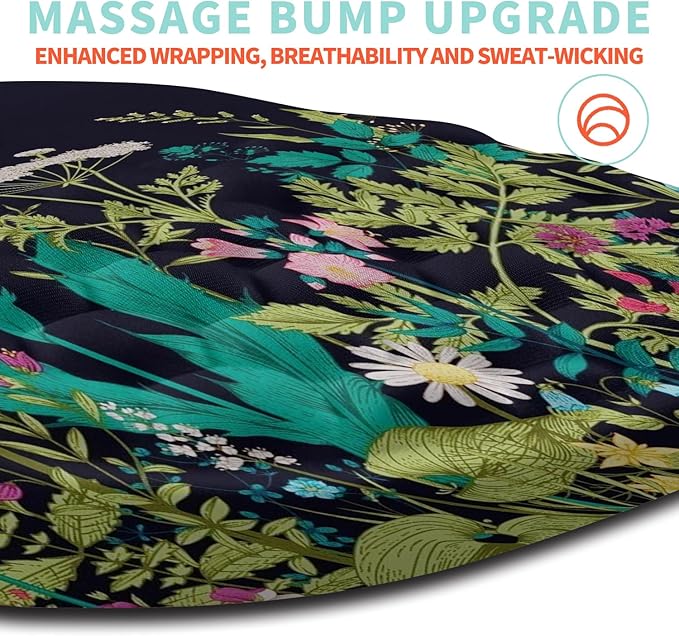Kuosgm Ergonomic Mouse Pad Wrist Support with Memory Foam Massage Bulge, Carpal Tunnel Pain Relief Mousepad Wrist Rest for Mouse(12x8 inch, Midnight Floral)