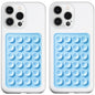 LvShuLiangPin Anteel 2 Pack Silicone Suction Phone Case Mount, Silicon Adhesive Phone Grip for Smartphones, Hands-Free Mirror Shower Phone Holder for Selfies, Tiktok Videos (LightPink&White)