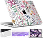 TWOLSKOO for M4 MacBook Air 13.6 inch Case 2025-2022 Release M4 A3240 M3 A3113 M2 A2681, Plastic Hard Shell & Screen Protector & Keyboard Cover & Trackpad Film, Tiny Flower