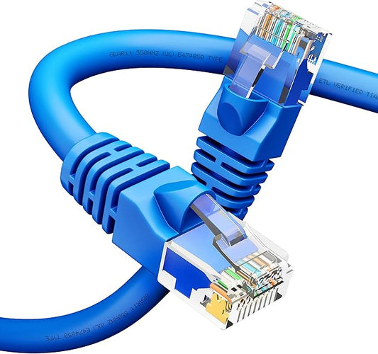 GEARit Cat 6 Ethernet Cable 150 ft Blue (1 Pack) - Cat6 Ethernet Cable 150 ft Blue/Ethernet Cable, 10Gbps 24AWG Pure Copper, Snagless RJ45 for Router, Switch, PC, PS5, Server