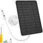 5W Solar Panel Charger Compatible with Arlo Essential 2K Outdoor Camera(2nd Gen)/Essential Outdoor XL(2nd Gen)/Essential Spotlight, IP65 Waterproof 10ft USB-C & Micro USB Cable & Wall Mount, 1 Pack